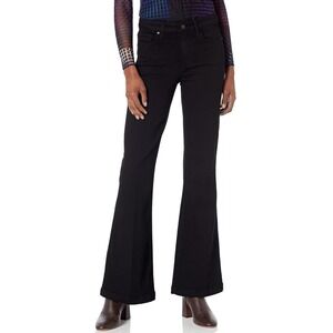 NWT PAIGE Genevieve Flare Jeans Women Black Shadow High Rise Transcend 31 x 32